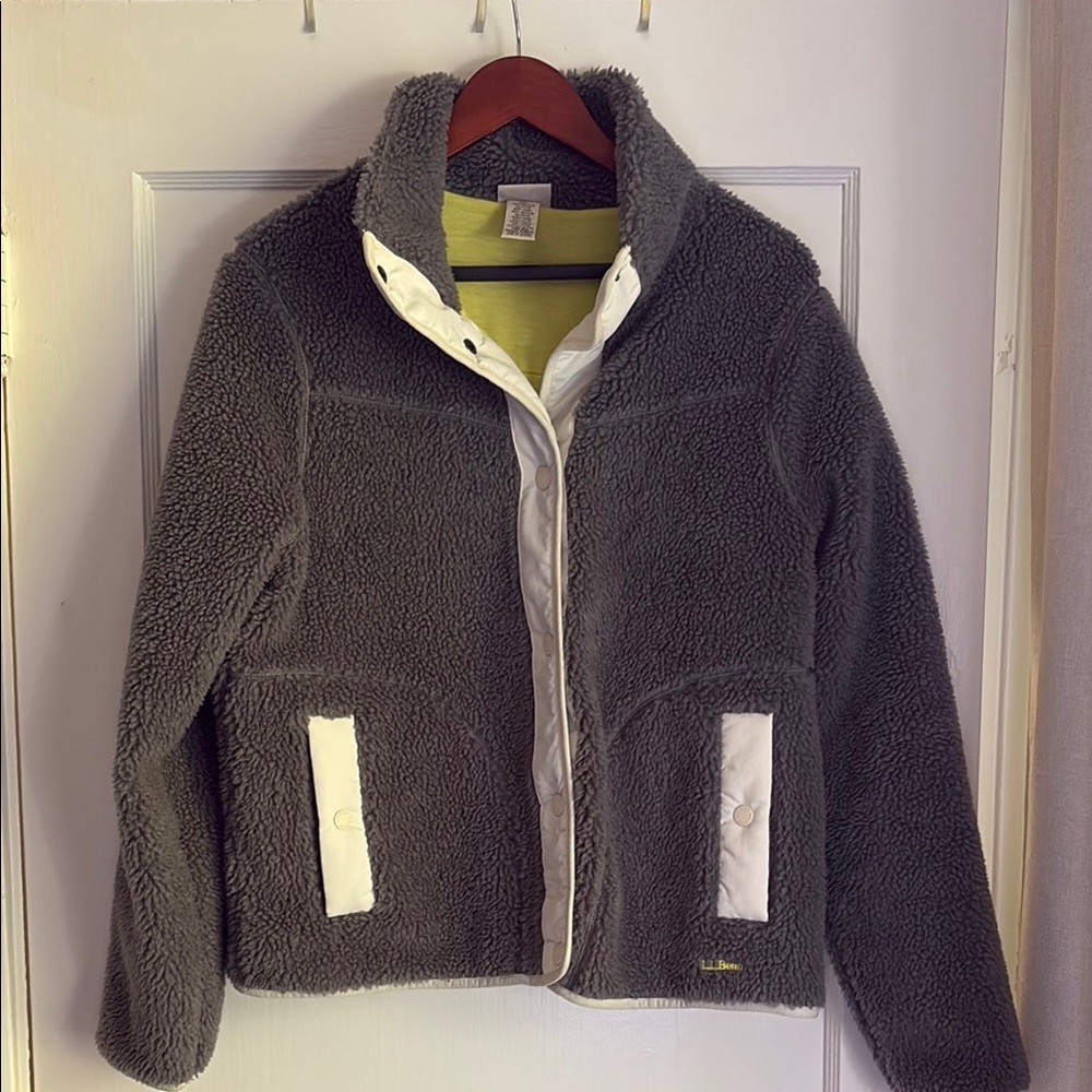 L.L. Bean Gray Sherpa Jacket